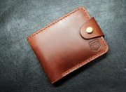 Brownie – ręcznie robiony, skórzany portfel w stylu vintage, męski, brązowy