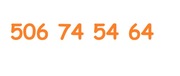 506 74 54 64 ZŁOTY NUMER ORANGE