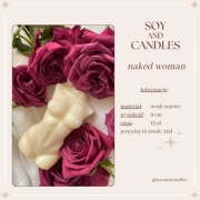 Świeca sojowa tors damski, prezent, urodziny, wieczór panieński