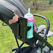 Uchwyt na kubek i telefon 2w1 z blokadą do wózka CYBEX Balios Priam połysk