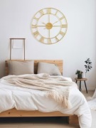 Zegar ścienny, metalowy, złoty, 47 cm glamour / boho / loft