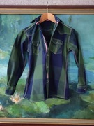 chłopięca bluzka rozpinana sportowa elegancka koszula w kratę kołnierzyk