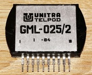 Wzmacniacz hybrydowy, końcówka mocy 25 W, GML-025/2 UNITRA TELPOD, RETRO