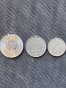 PRL Zestaw 50 groszy 20 groszy i 10 groszy z 1975 rok 
