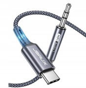 PRZEJŚCIÓWKA KABEL AUDIO HIFI DAC USB-C JSAUX DO JACK 3,5MM 1M OPLOT