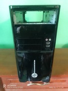 Czarna obudowa ATX midi tower panel USB audio klasyczny front PC