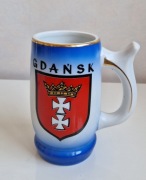 Kufel do piwa porcelanowy, Lubiana, PRL