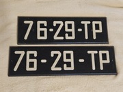 Tablice rejestracyjne PRL Wartburg 