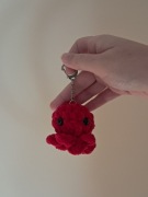 Czerwona ośmiorniczka brelok | Ręcznie robiony