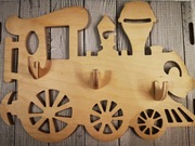 wieszak lokomotywa decoupage