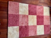 Dywan bordowo - beżowy, gruby