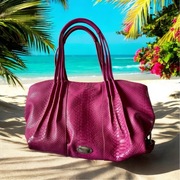 Włoska torebka Barbara Milano na weekend Podróżna shopperka skóra naturalna