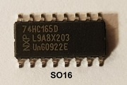 74HC165    8-bit parallel-in/serial out shift register