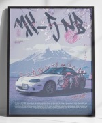 Plakat Mazda MX-5 NB A3 JDM anime japoński