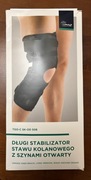 Długi stabilizator stawu kolanowego z szynami otwarty XXL
