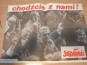 Plakat Solidarność Wybory 89 Chodźcie z nami! 30 x 42 cm