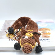 Zakładka do książki KOŃ szydełko BRĄZOWA rękodzieło KONIK