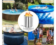PODGRZEWACZ PIECYK DO BASENOW JACCUZI BALI OGRODOWYCH STAL NIERDZEWNA