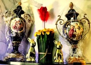 PAŁACOWE AMFORY MUZEALNE ZŁOCENIE ZESTAW TOP