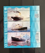 Fi 5165-67** Polskie transatlantyki prawa część arkusika Rok 2021