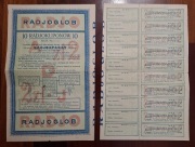 Ząbkowice, RADJOGLOB, 3 lampy Radjoaparat wartość 200zł, pieczątka