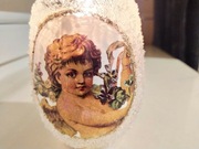 Świeca lampion osłonka świąteczna glamour ręcznie 