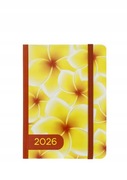 Kalendarz 2026 B6 mały z gumką terminarz kwiaty tygodniowy gąbka
