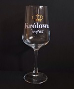 Kieliszek do wina „Królowa Imprez” | Idealny prezent dla kobiety