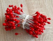 Sztuczne kwiaty, DODATKI ,CZERWONE JAGODY do bukietów ,stroików, dekoracji