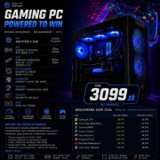 Komputer Gamingowy Ryzen 3600 rtx 3060 12 gb ddr 4 32gb 3200MHz cl16