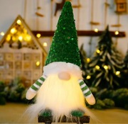 Świąteczny krasnal zielony świecący LED - Boże Narodzenie