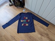 5 10 15 świąteczna bluzka cekiny granat 152cm 8-9l+ nowa