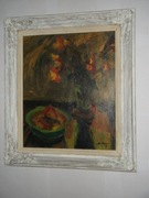 VINTAGE - KWIATY I SŁODYCZE -OLEJNY 1946 r EBBE OHLSSON - OKAZJA