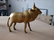 Mosiężny wół, święta krowa, duża figura Nandi