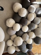 Poduszka ozdobna kulka okrągła piłka ball kula boucle fi.25 , 7 kolorów