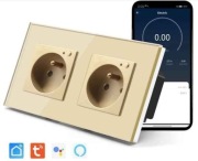 Gniazdo Tuya/Smart Life, Zigbee, stare złoto
