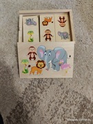 Drewniane domino - zwierzęta