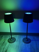 Komplet 2 lamp do salonu sypialni ciemnozielone z plisowanym abażurem