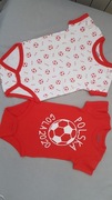 Zestaw 2x body So Cute, nowe bez metki,r. 86, Polska Gola, kibicowanie