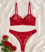 Komplet bielizny erotycznej sexy walentynki serduszka  