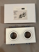 Oprawa wpuszczana biała podwójna halogen GU10