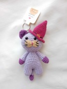 Kotek na szydełku, bryloczek, handmade 