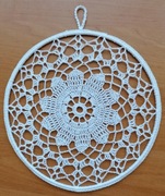 ŁAPACZ SNÓW SERWETKA ZAWIESZKA SZYDEŁKOWA 20 CM BIAŁY 