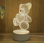 Kreatywna lampka Led 3D Miś idealna na prezent