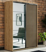 Szafa przesuwna z lamelami i lustrem LIMA