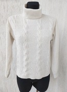 Ciepły golf kremowy w roz XS/S. 