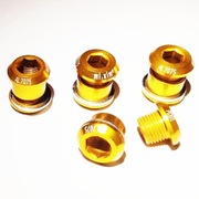 Śruby z kominem do zębatek do korby złote na IMBUS