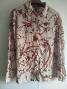 Nowa beżowa koszula we wzór brązowy łańcuszki Primark 44 XXL 