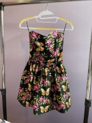 Zjawiskowa Sukienka Bandeau - Gorset w Serce, Motyle i Kwiaty - Agnes 40