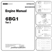 HITACHI 6BG1 Tier 2 Engine Service Manual Instrukcja serwisowa naprawcza